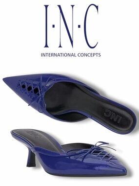 INC International Concepts Women’s Women's Caetti Pointed Toe Heeled Mules 9.5